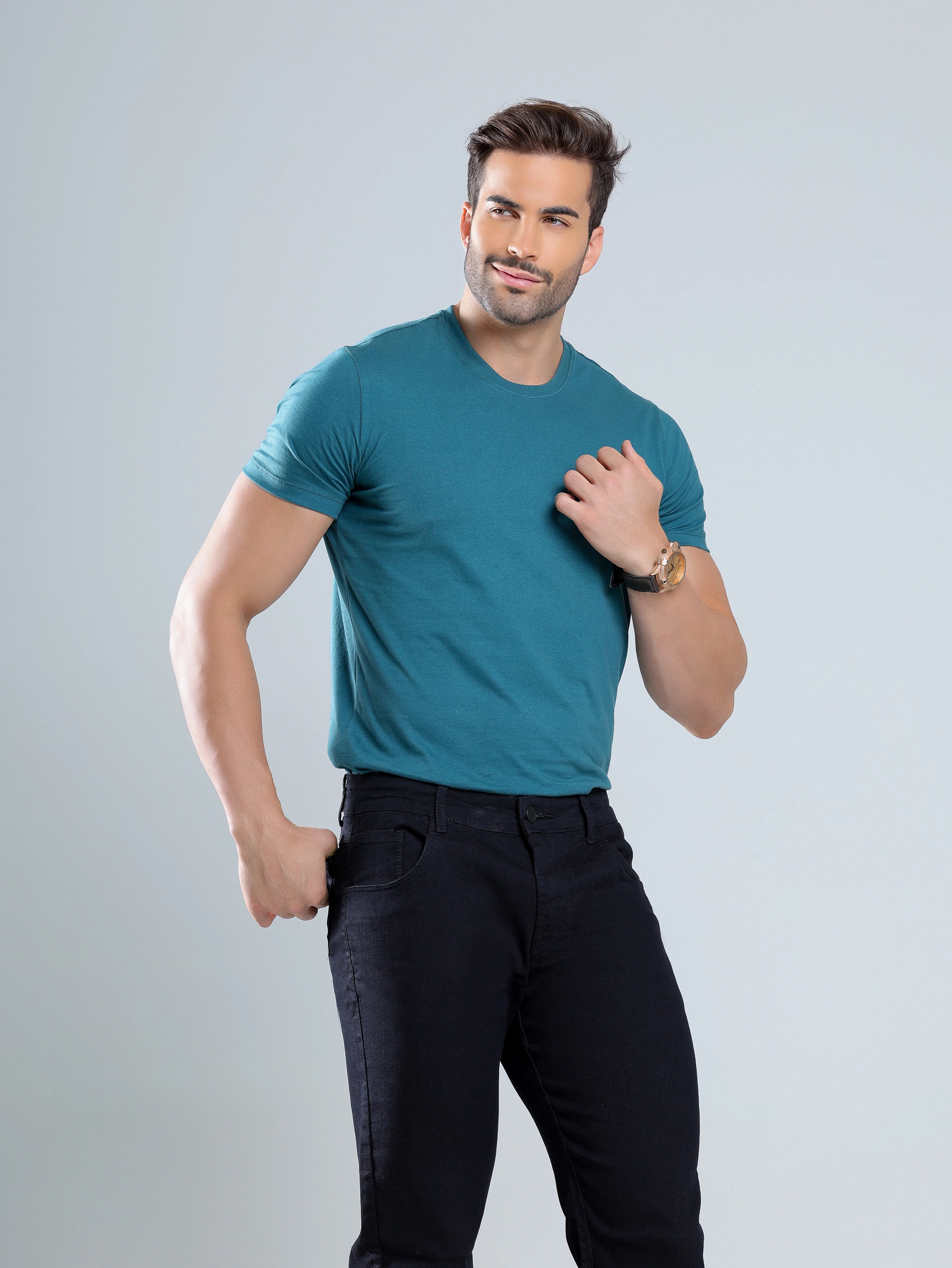 Calça Jeans Masculina Preto Liso