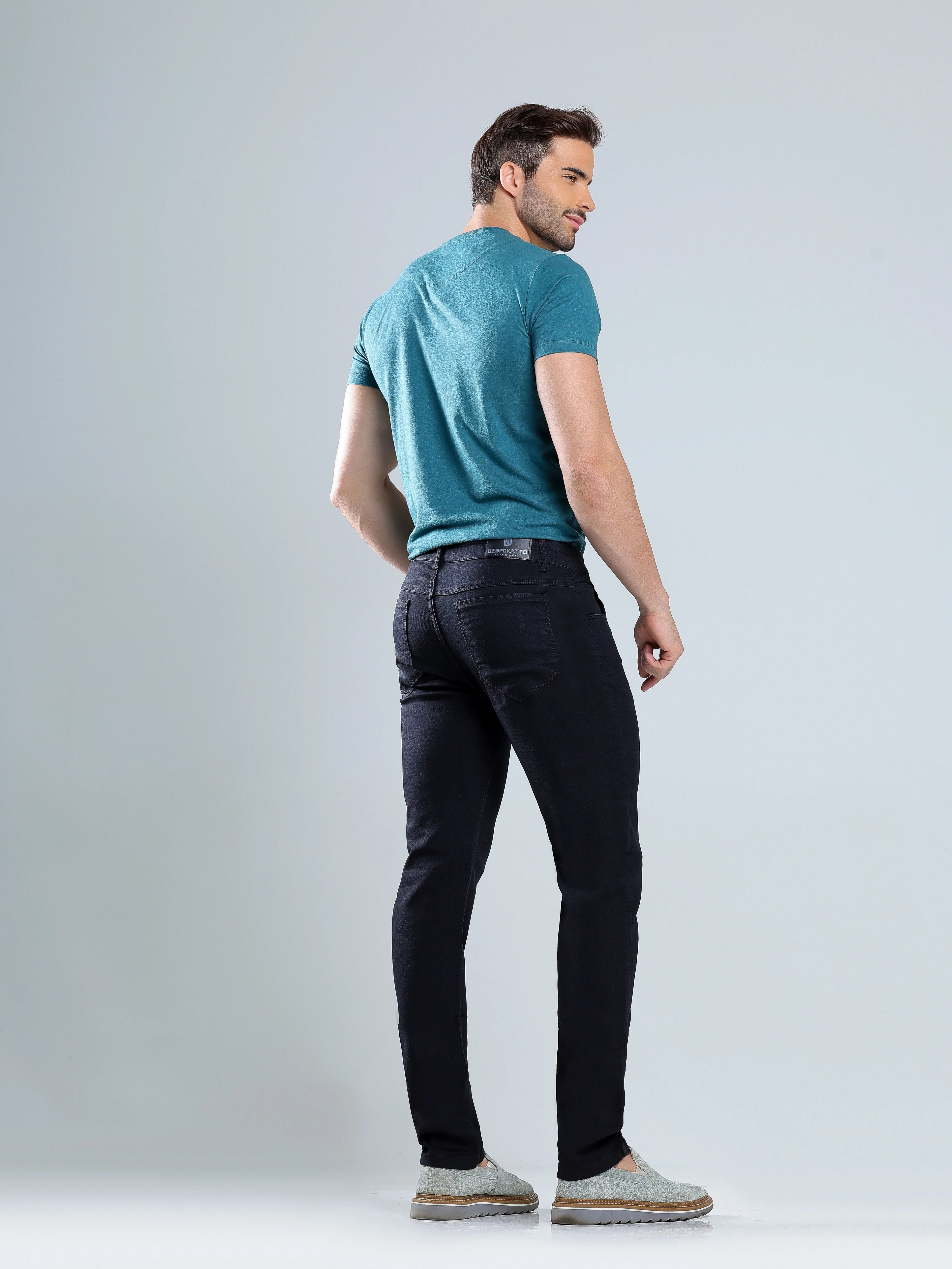 Calça Jeans Masculina Preto Liso