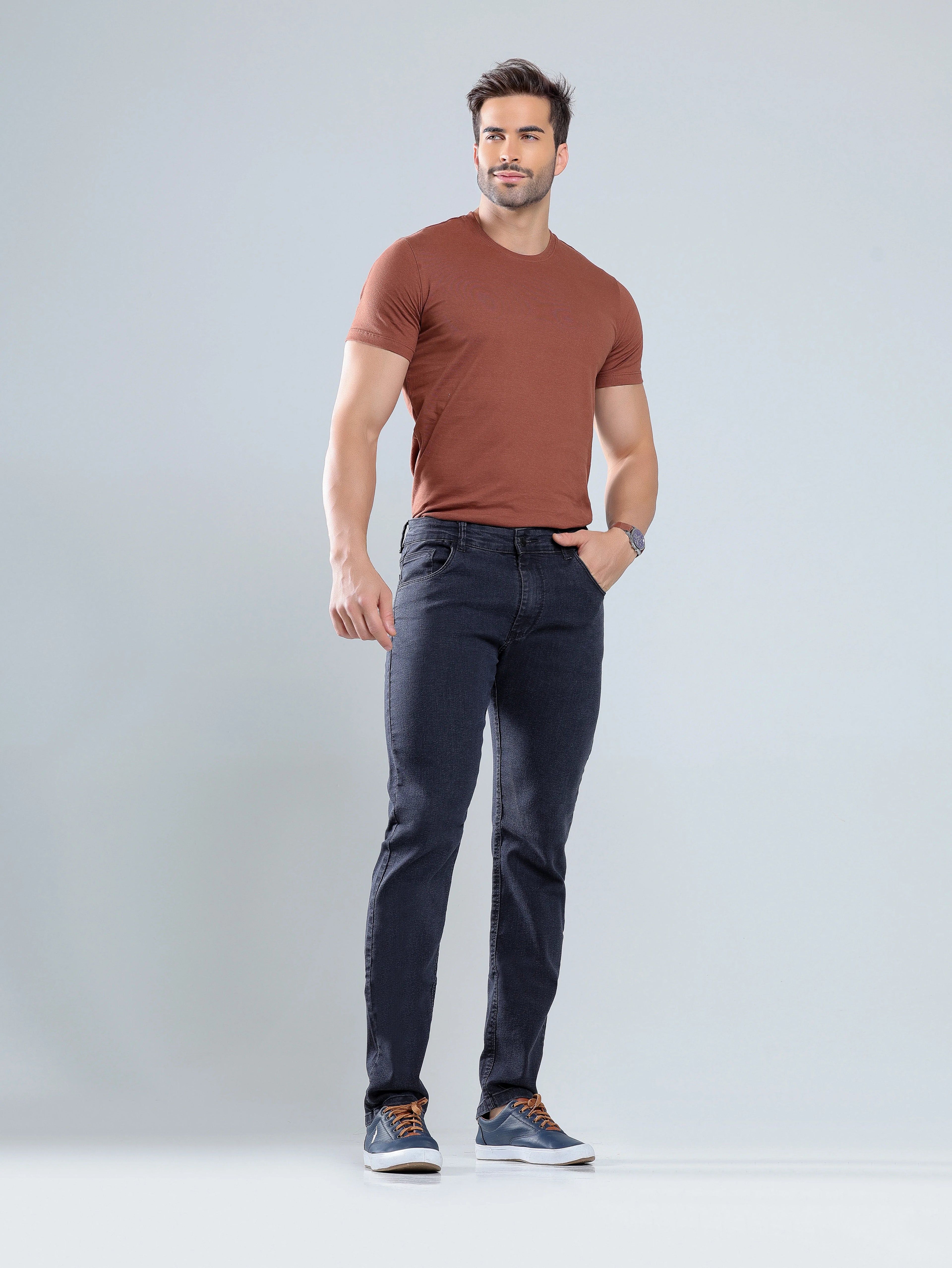 Calça Jeans Masculina Preto Estonado