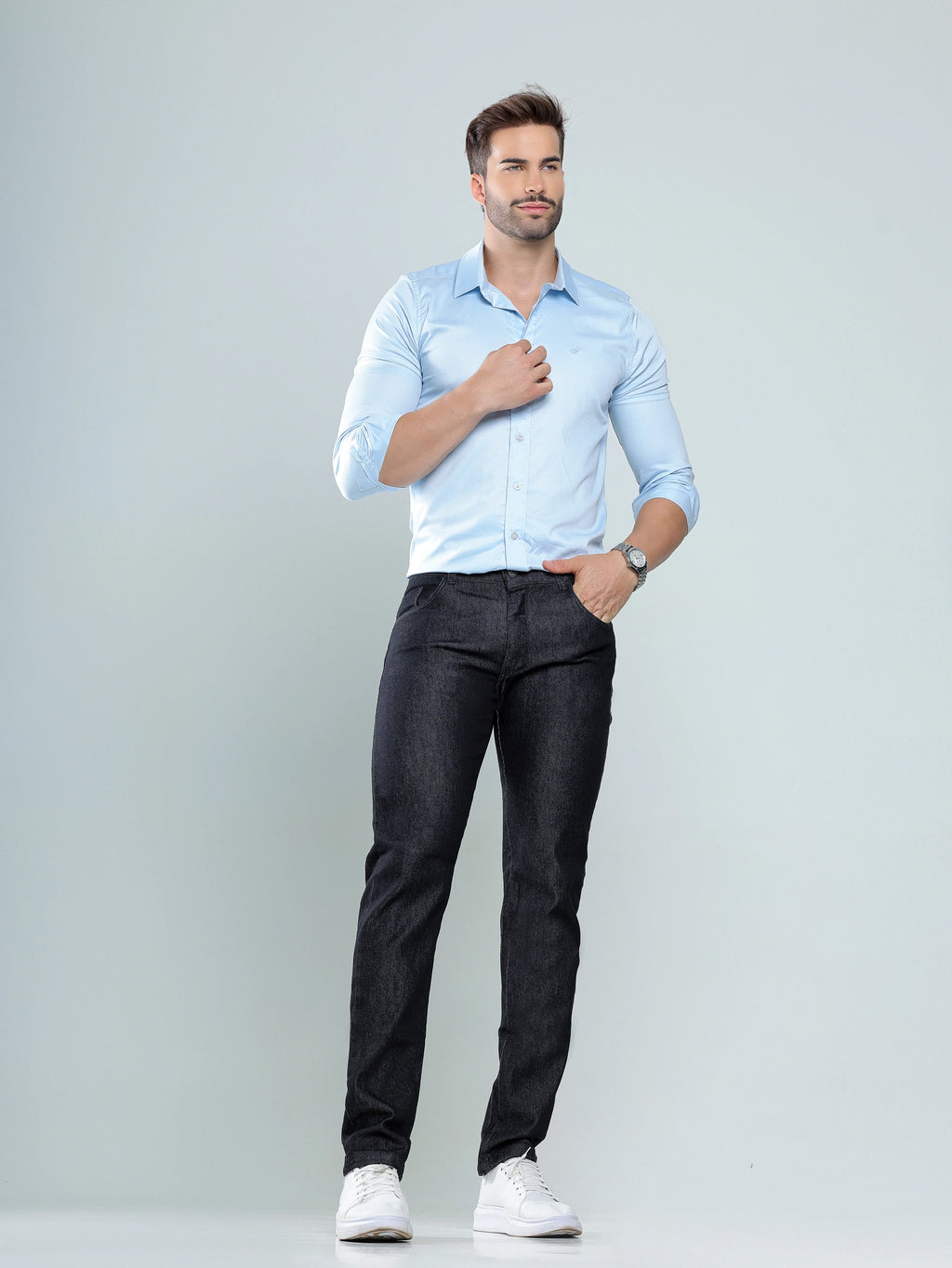 Calça Jeans Preto Básico Masculina