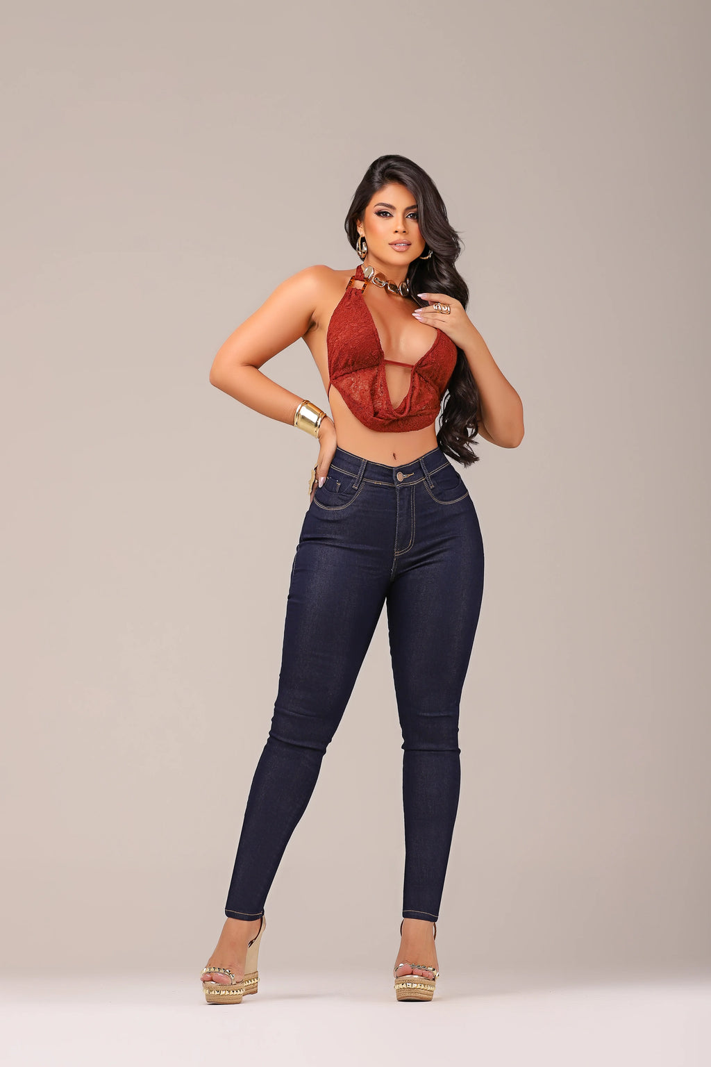 Calça Jeans Modeladora Afina Cintura