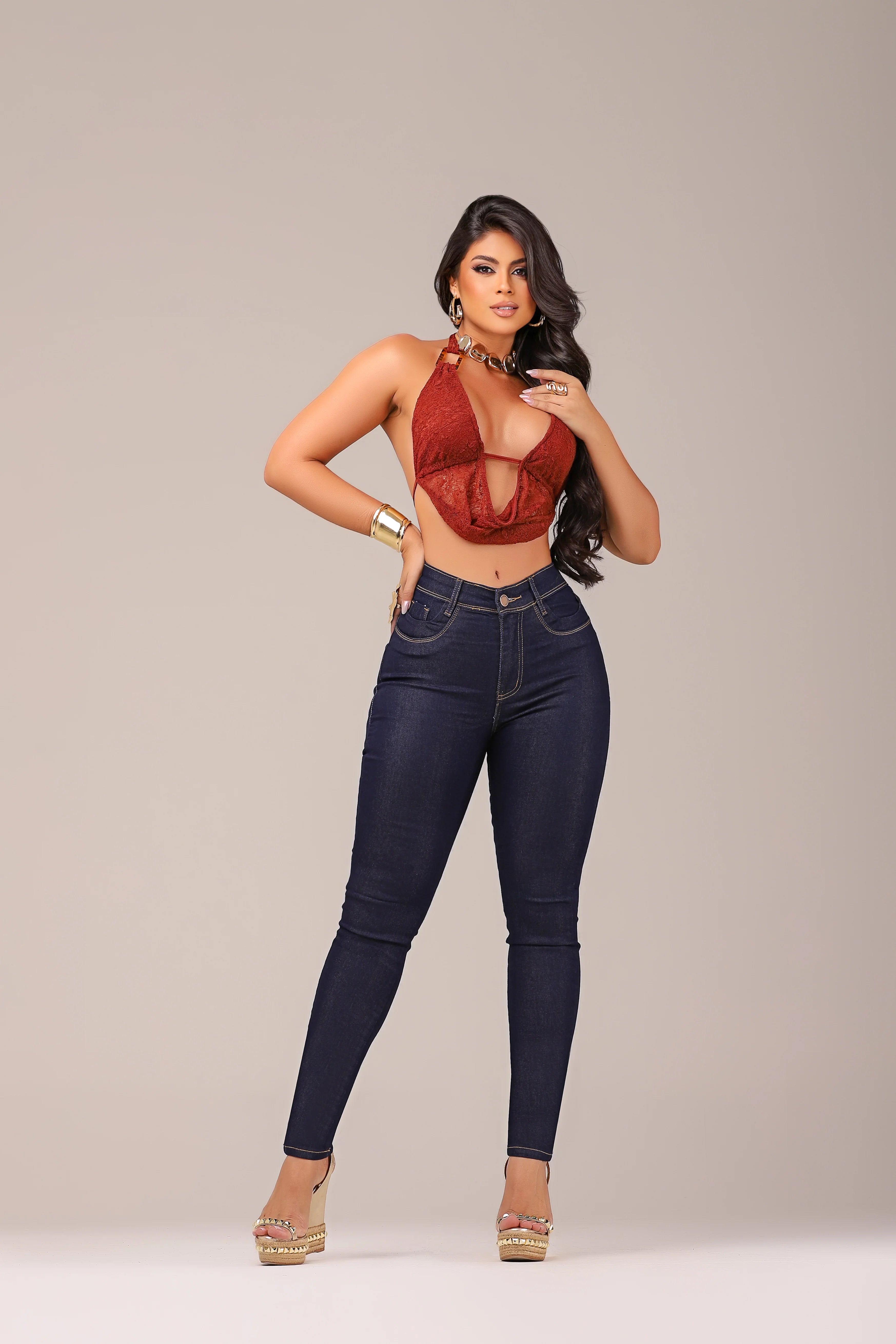 Calça Jeans Modeladora Afina Cintura